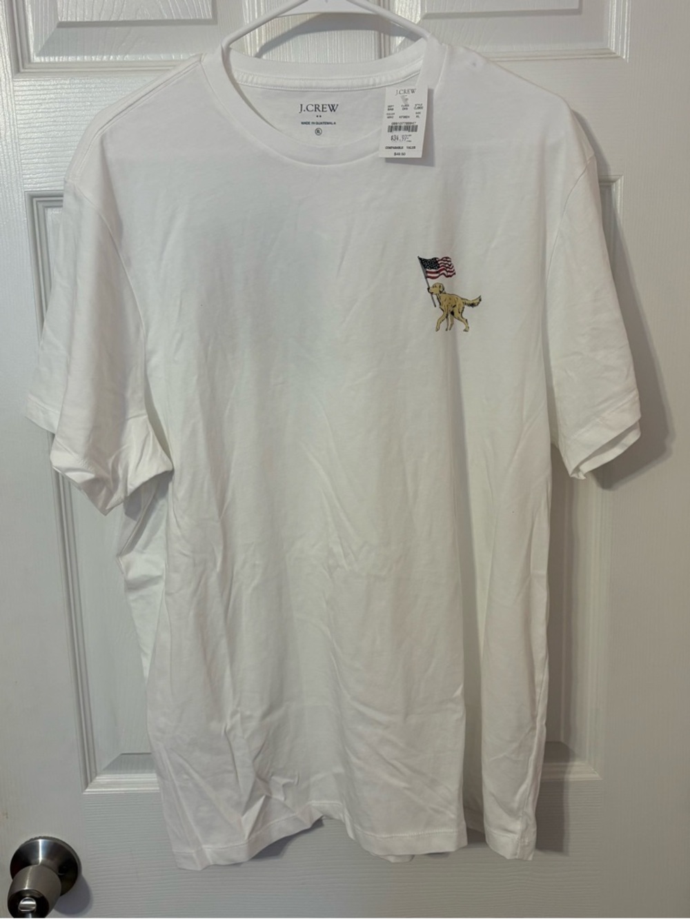 J. Crew White Americana Crewneck T-Shirt